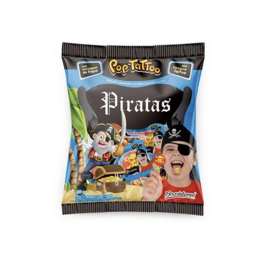 Chupetin Con Tatuaje De Lengua Pirata 50 Unidades 400 G