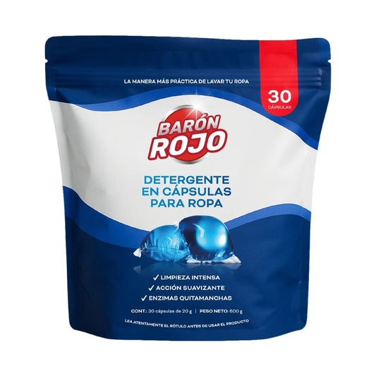 Cápsulas Para Lavarropa Barón Rojo 30 Unidades 600 G