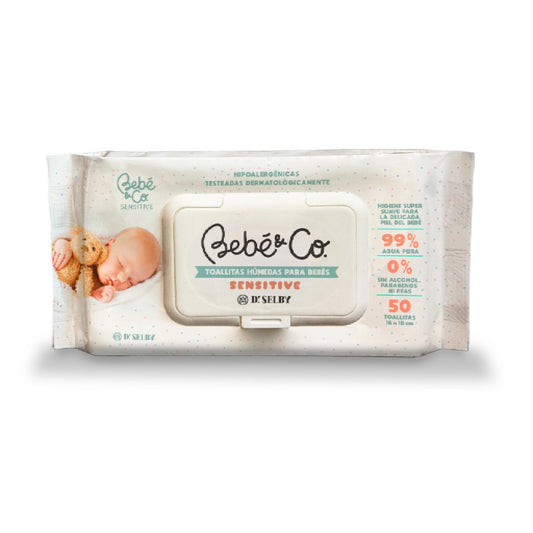 Toallitas Humedas Bebé & Co. Sensitive Dr. Selby 50 Unidades