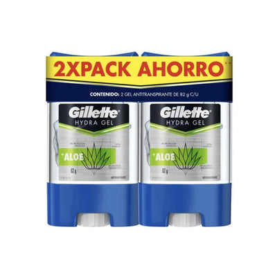 Desodorante Gillette Hydra Gel Aloe Pack 2 Unidades 82 G Cada Unidad