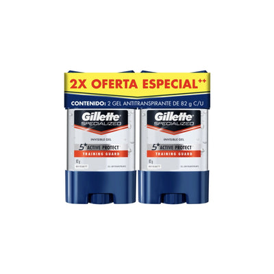 Desodorante Gillette Invinsible Gel Training Guard Pack 2 Unidades 82 G Cada Unidad