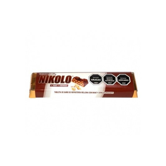Chocolate Nikolo Con Maní Y Cereal 24 G