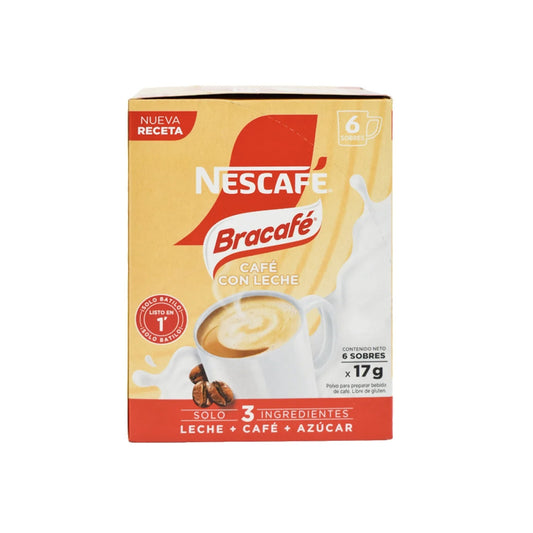 Nescafé Bracafé Café Con Leche 6 Sobres 17 G