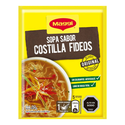 Sopas Claras Maggi Costilla Con Fideos