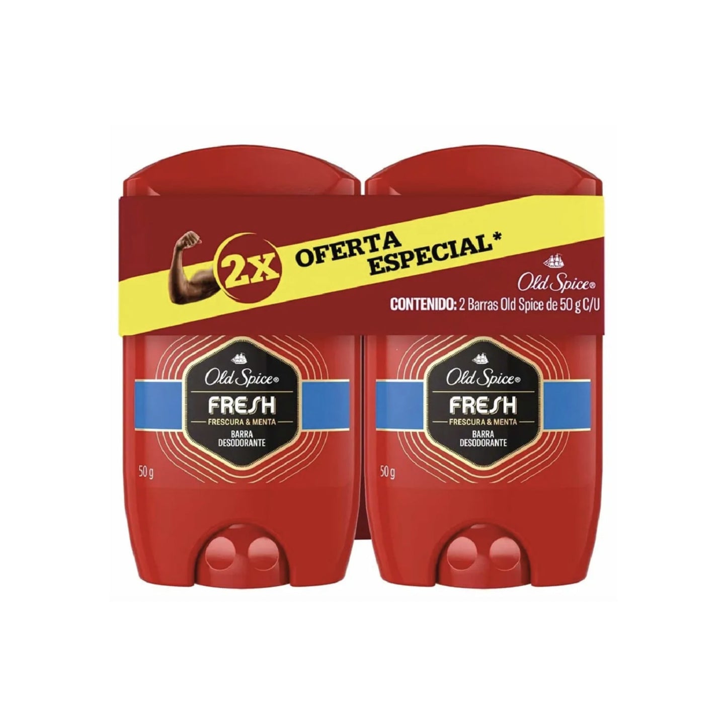 Desodorante Old Spice Fresh Barra Pack 2 Unidades 50 G Cada Unidad