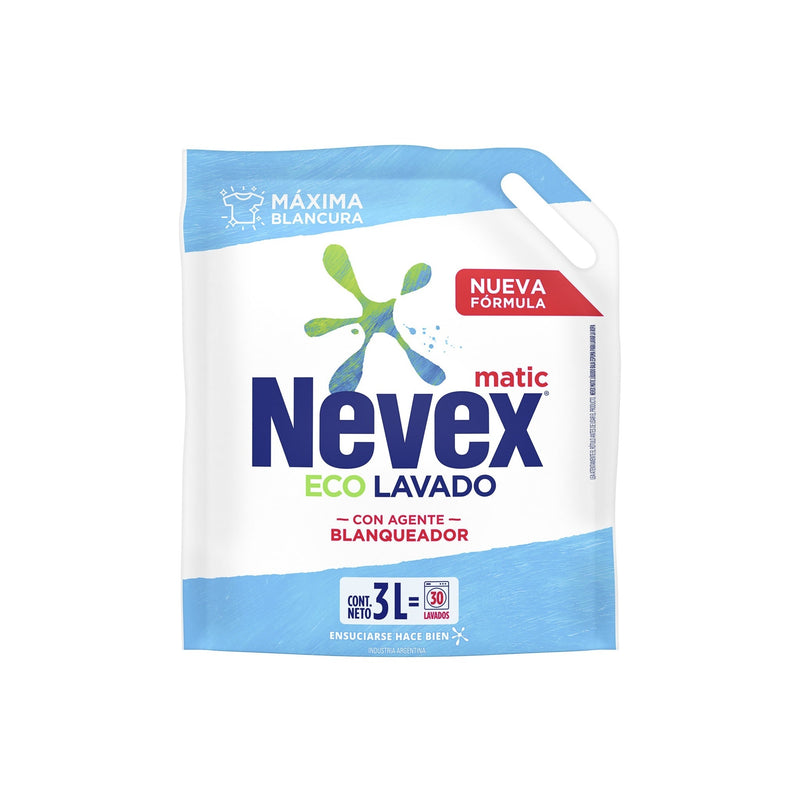 Jabón En Polvo Para Lavarropas Nevex Matic Eco Lavado 3 Kg
