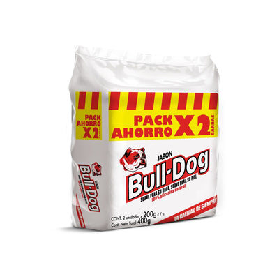 Jabón Para Ropa Bull Dog Pack Ahorro 2 Unidades 200 G Cada Unidad