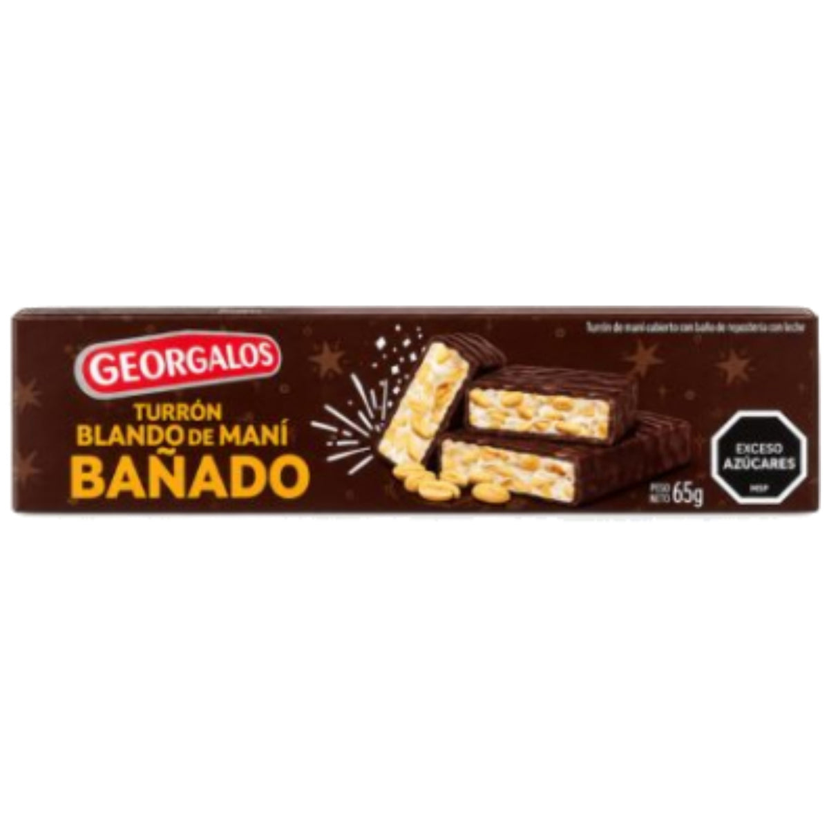 Turrón Blando Georgalos De Maní Con Baño De Repostería 65 G