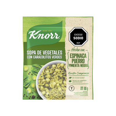 Sopa Casera Knorr Con Pasta Verde