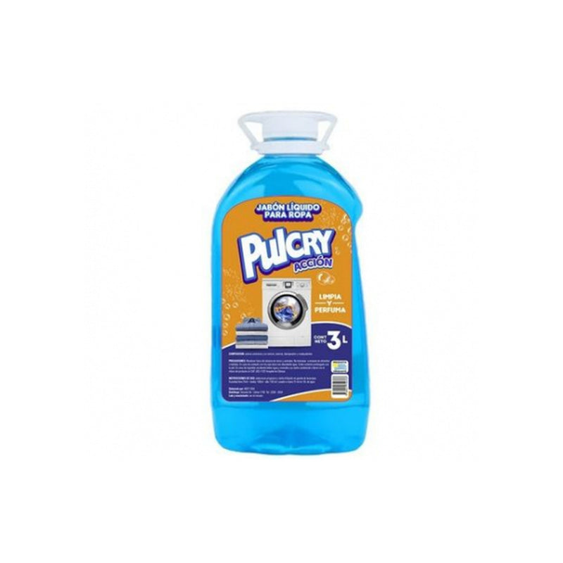 Jabon Liquido Para Ropa Pulcry Accion 3 L