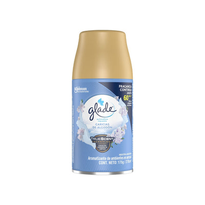 Aromatizante Glade Automático Caricias de Algodón Repuesto Aerosol 60 Días 270 Cc
