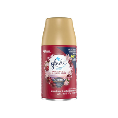 Aromatizante Glade Automático Floral Y Frutos Rojos Repuesto Aerosol 60 Días 270 Cc
