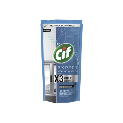 Limpia Vidrios Y Multiuso Cif Expert Repuesto 450 Ml
