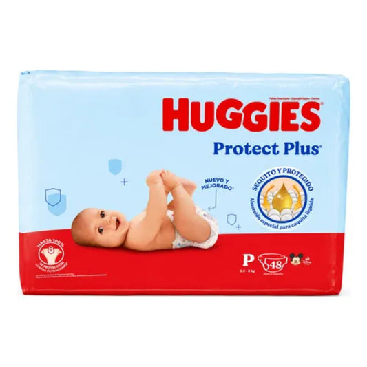 Pañal Huggies Protect Plus P 48 Unidades RN 3,5 A 6 Kg