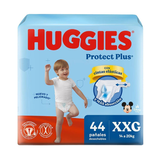 Pañal Huggies Protect Plus Xxg 44 Unidades Hasta 20Kg