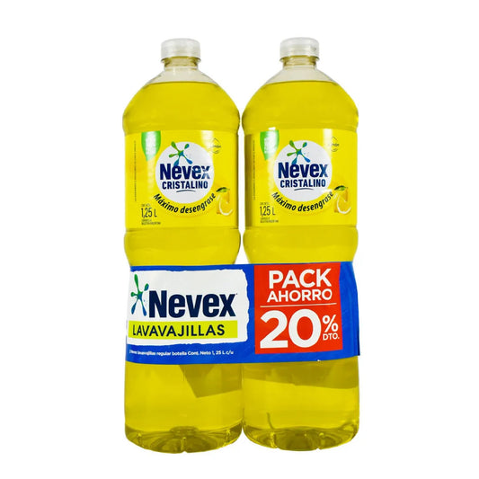 Lavavajilla Nevex Pack 2 Unidades 1.25 L Cada Unidad