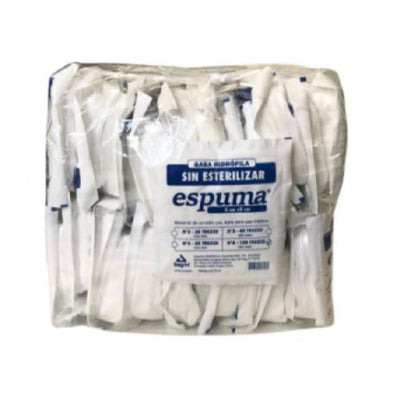 Gasa Hidrofila Sin Esterilizar Espuma X 120 Trozos 8X8 Cm 25 Paquetes