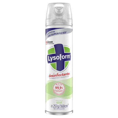 Desinfectante De Ambientes Lysoform Aerosol Bebé 360 Cc