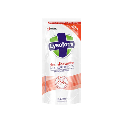 Limpiador Líquido Lysoform Multi Superficies Repuesto 450 Ml