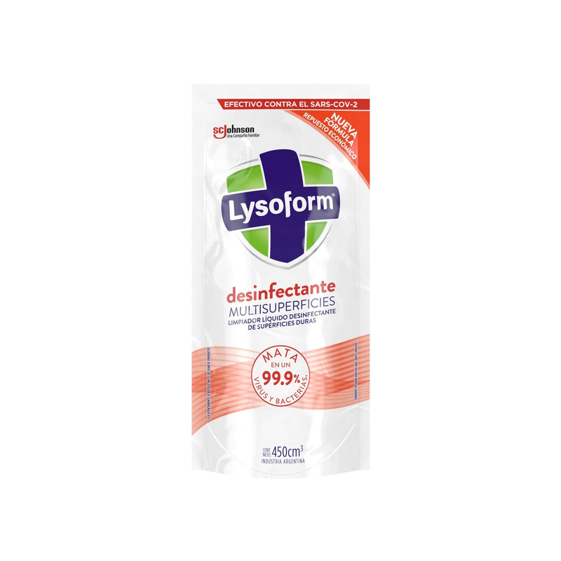 Limpiador Líquido Lysoform Multi Superficies Repuesto 450 Ml