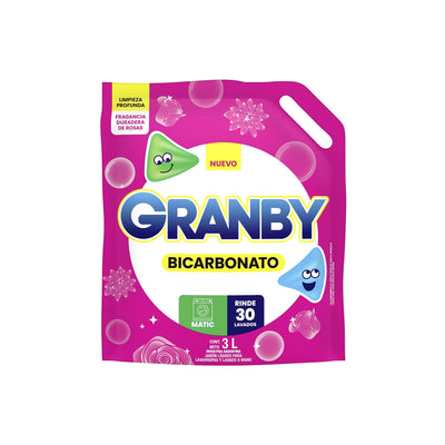 Jabón Líquido Granby Matic Rosas Con Bicarbonato 3 L