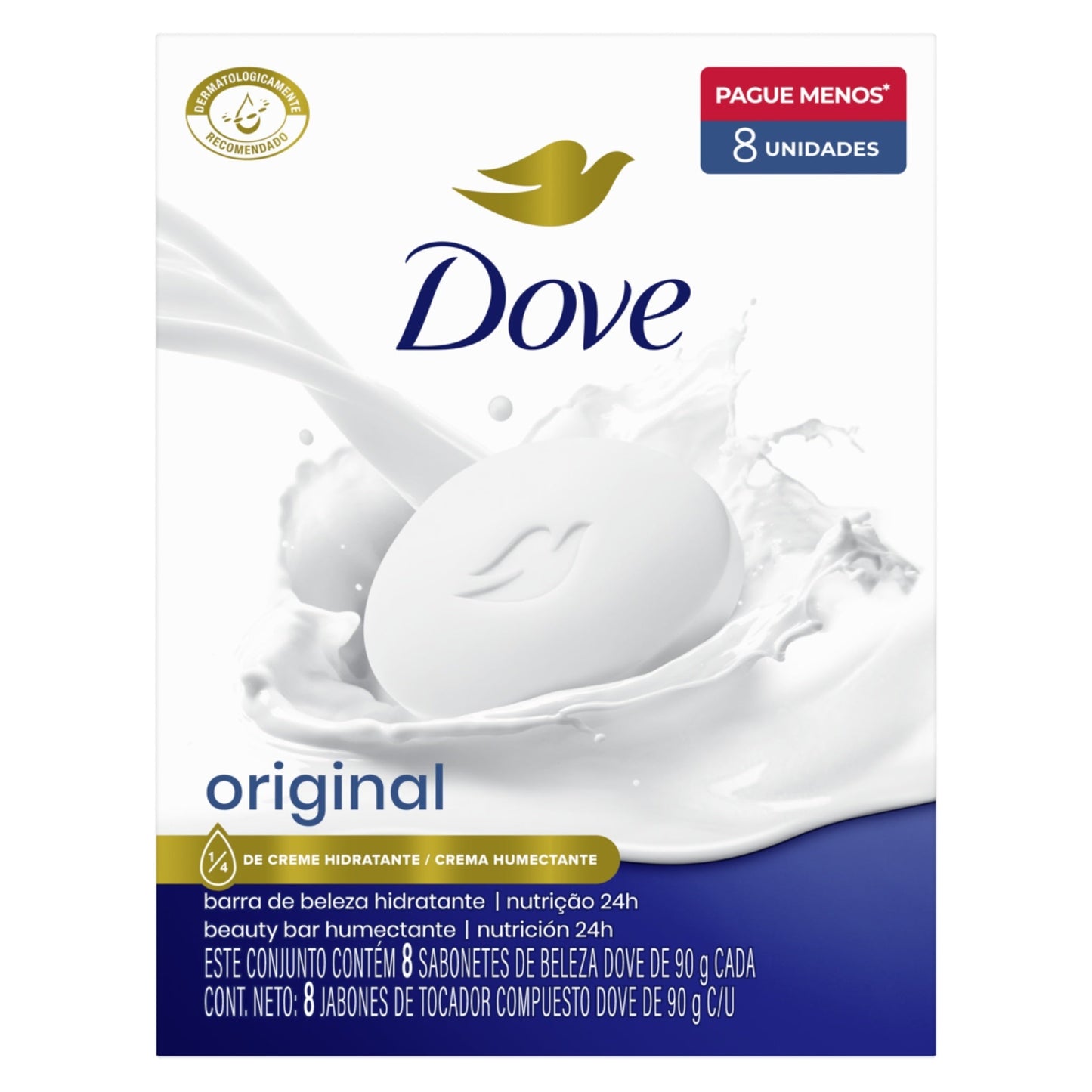Jabón Dove Original Pack 8 Unidades 90 G Cada Unidad