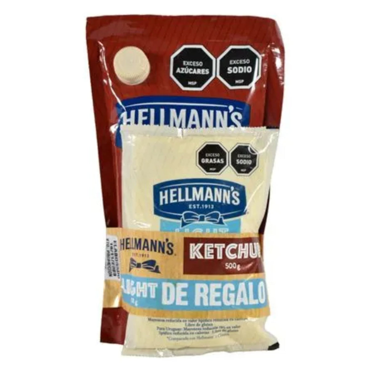Ketchup Hellmanns 500 G + Mayonesa Light 118 G