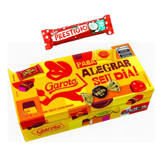 Bombones Garoto 250 G + 1 Barra Prestigio 33 G De Regalo