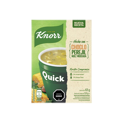 Sopa Quick Knorr 5 Unidades Sabor  Choclo Y Perejil