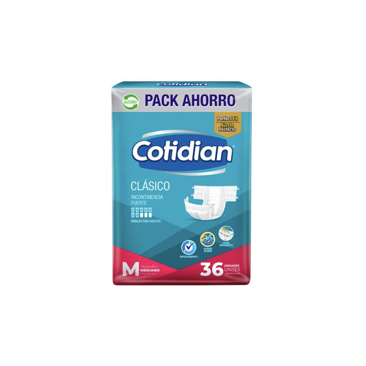 Pañal Adulto Cotidian Clásico Mediano 36 Unidades