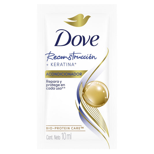 Acondicionador Dove Reconstrucción Keratina Sachet 24 Unidades