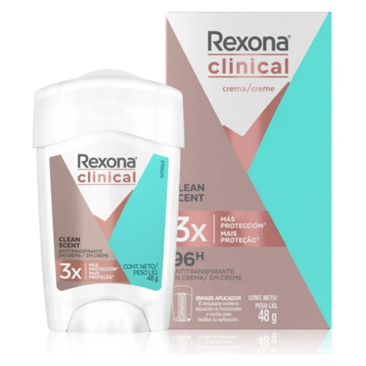 Antitranspirante Rexona Clinical Clean Scent Crema 48 G