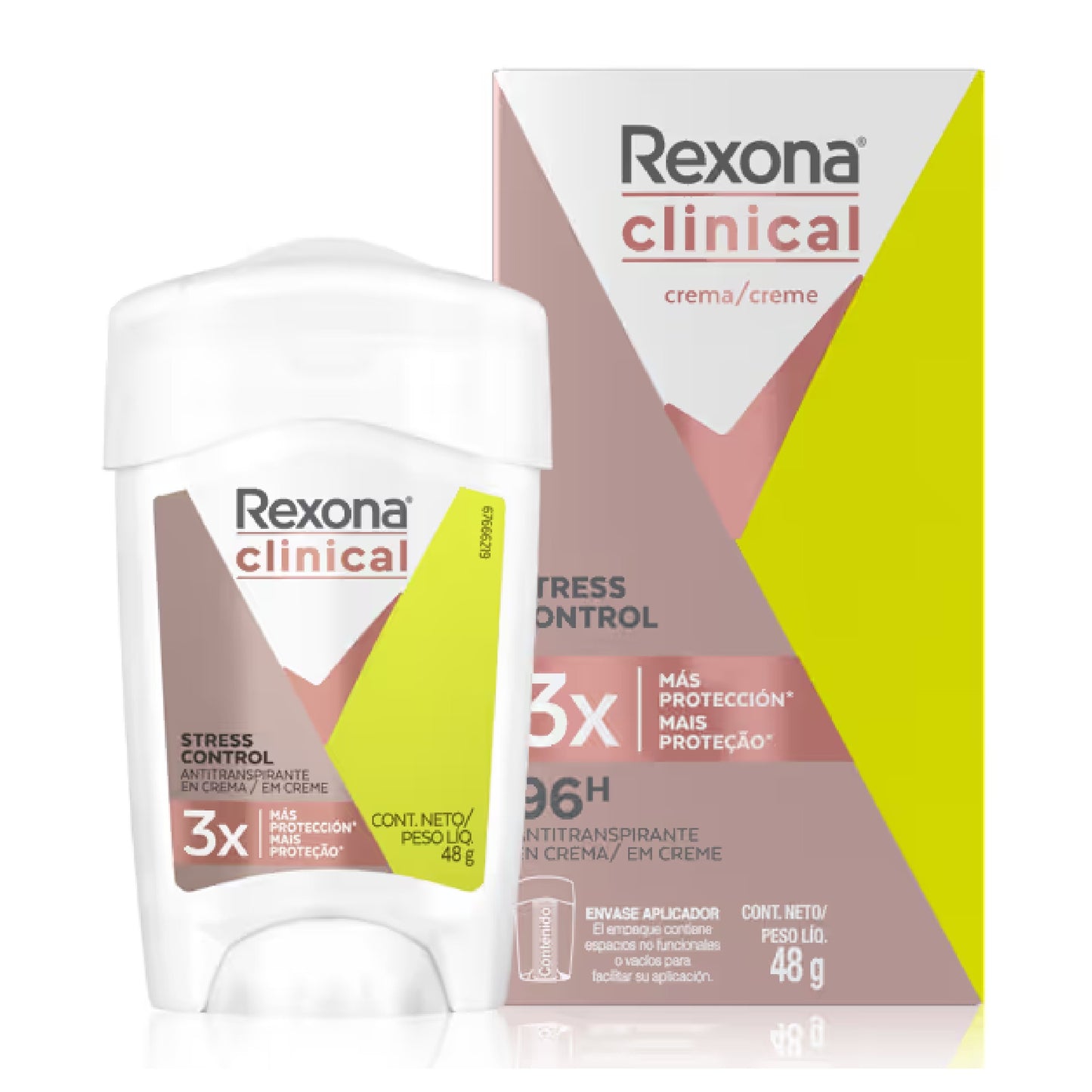 Antitranspirante Rexona Clinical Stress Control Crema 48 G