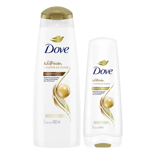 Shampoo Dove Nutricion Fusion De Oleos 400 Ml + Acondicionador 200 Ml