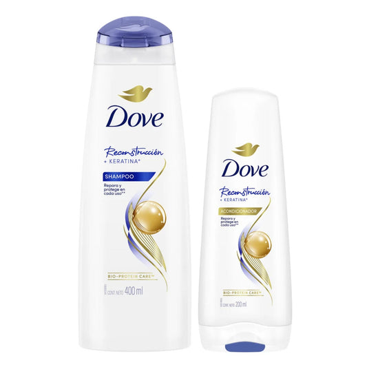 Shampoo Dove Reconstrucción Keratina 400 Ml + Acondicionador 200 Ml