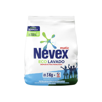 Jabón En Polvo Para Lavado A Mano Nevex Matic Eco Lavado 3 Kg