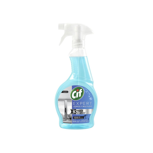 Limpia Vidrios Y Multiuso Cif Expert Con Rociador 500 Ml