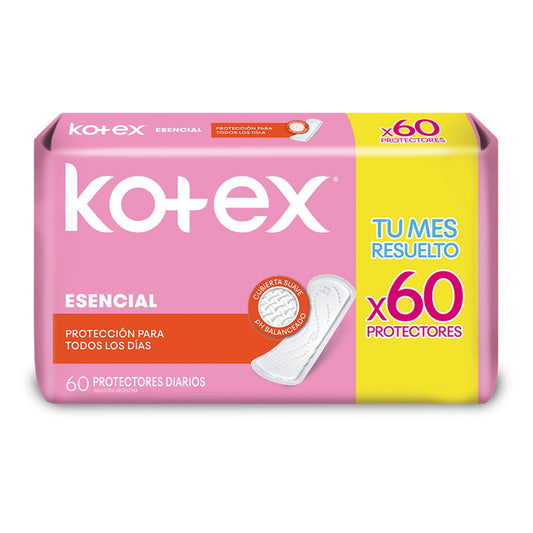 Protector Diario Kotex Esencial 60 Unidades
