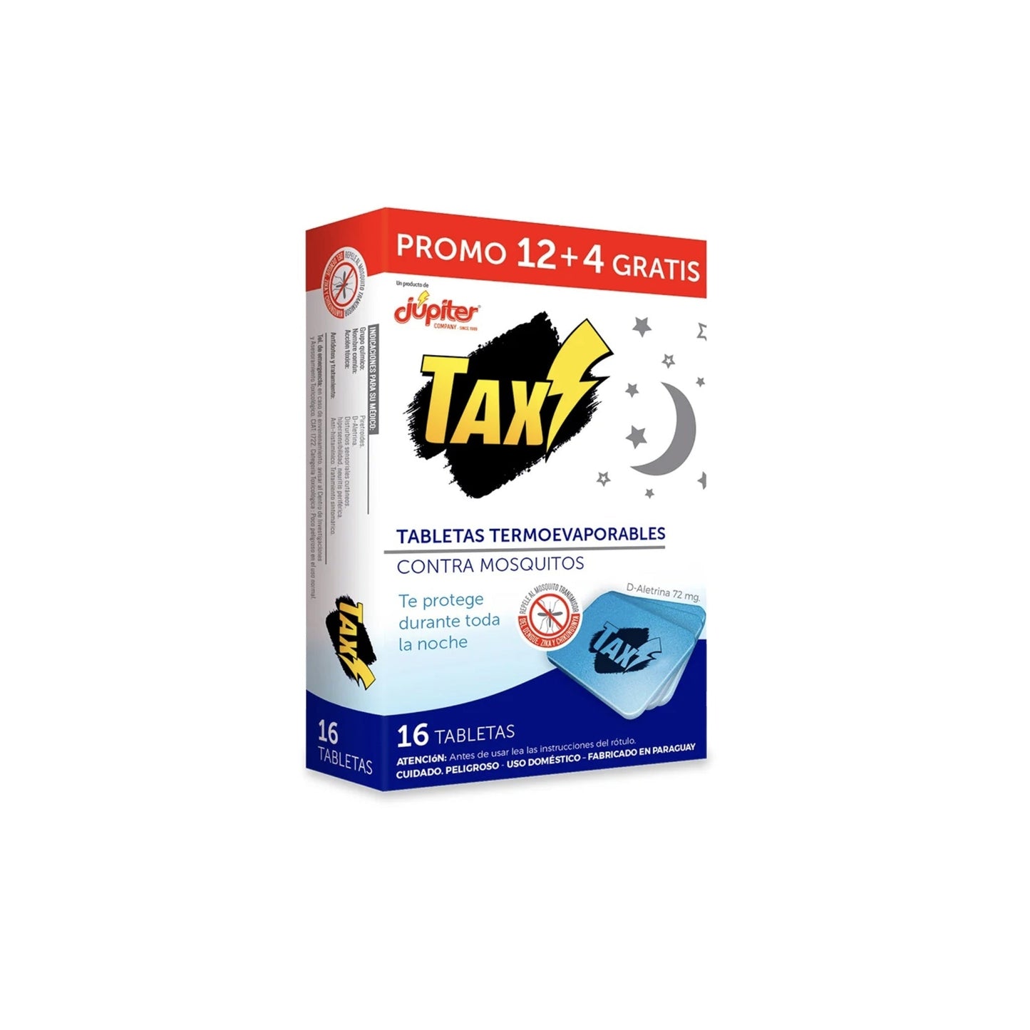Tableta Tax Mata Mosquitos Promo 12 + 4 Unidades