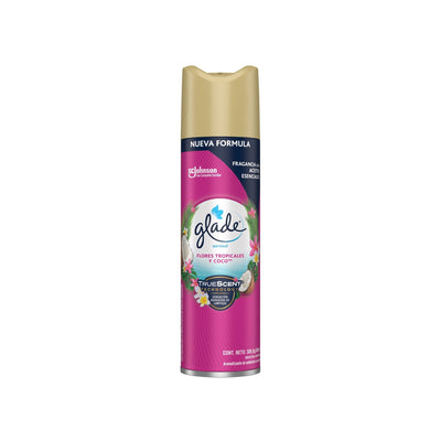 Aromatizante Glade Flores Tropicales Y Coco Aerosol 360 Cc