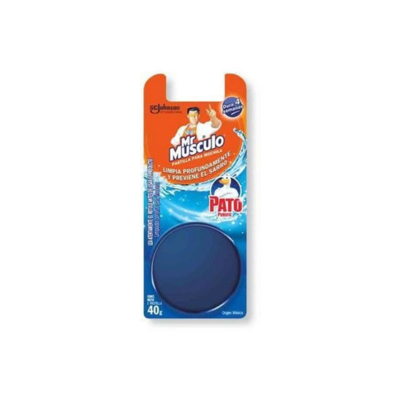 Limpia Inodoros Bloque Para Mochila Pato Mr. Musculo 40 G