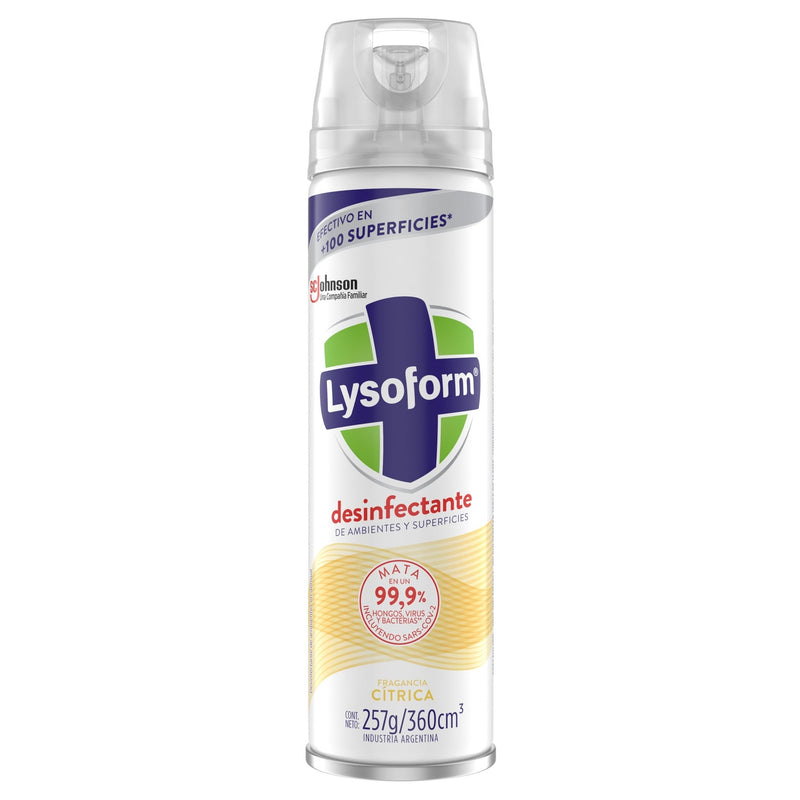 Desinfectante Lysoform Cítrica Aerosol 360 Cc