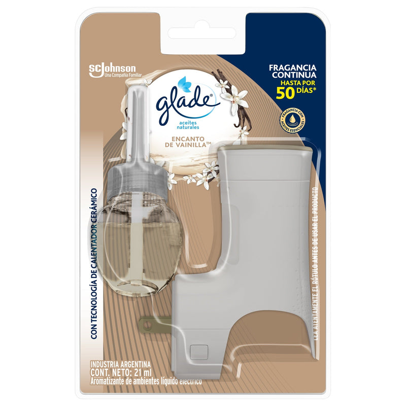 Aceites Naturales Glade Encanto De Vainilla Aparato + Repuesto 21 Ml