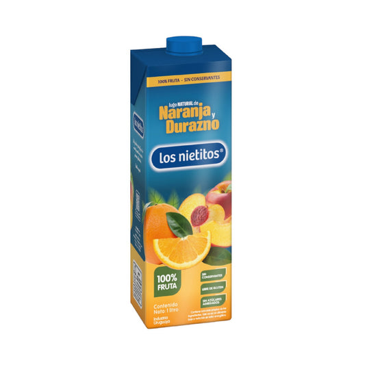 Jugo De Frutas Los Nietitos Sin Azucar Naranja Durazno1 L