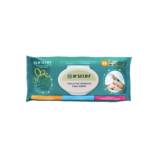Toallitas Húmedas Para Bebés Dr. Selby 60 Unidades