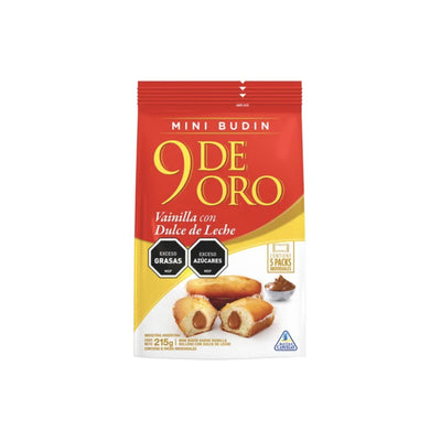 Mini Budin 9 De Oro 215 Grs Relleno Con Dulce De Leche