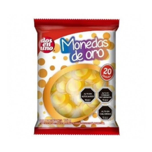 Monedas De Oro De Chocolate Dos En Uno 20 Unidades 102 G