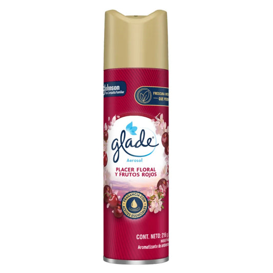 Glade Ambientes Aerosol Placer Floral Y Frutos Rojos 255 Ml