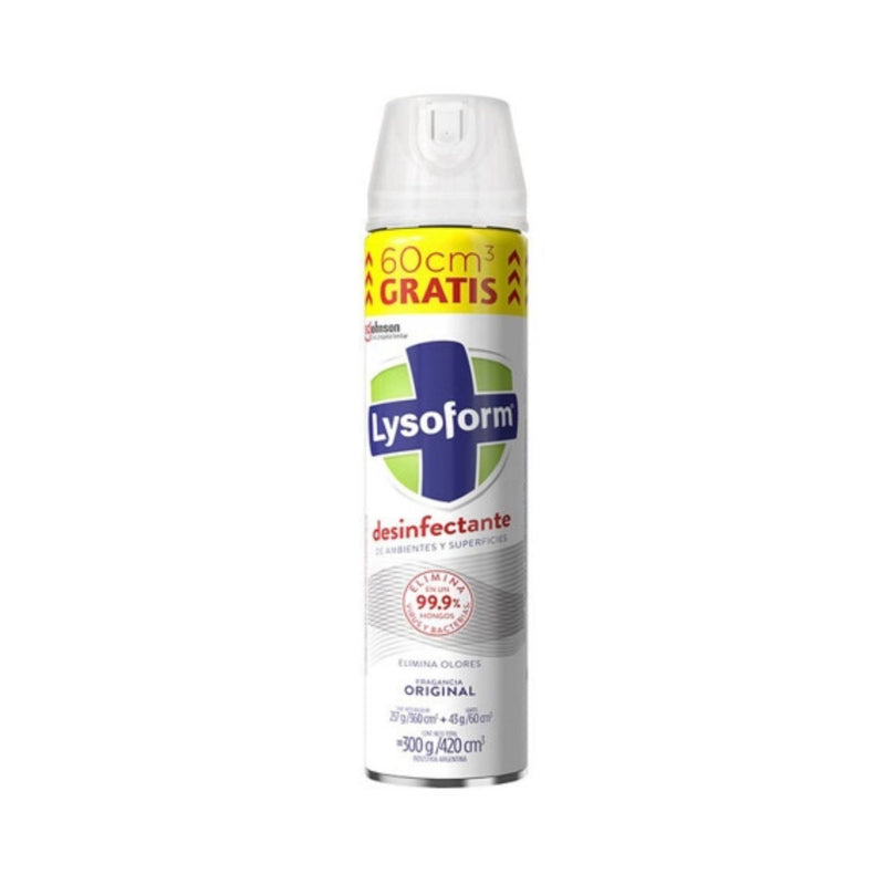 Desinfectante Lysoform Original Aerosol 360 Cc + 60 Cc De Regalo