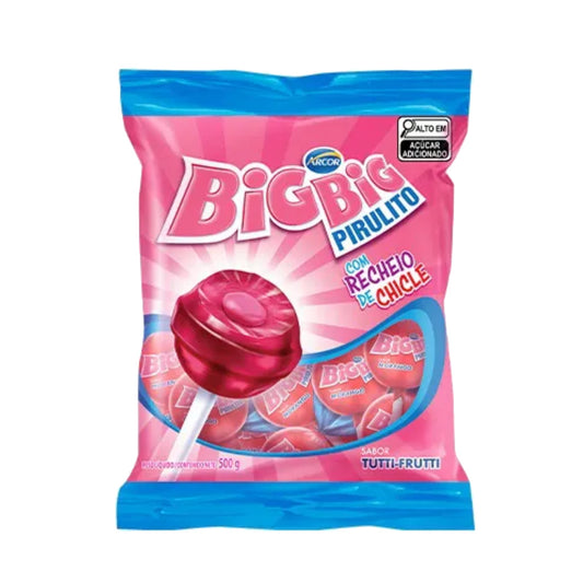 Chupetin Con Chicle Arcor Big Big Tutti Frutti 500 G (Aproximadamente 40 Unidades)